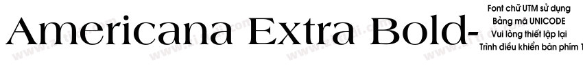 Americana Extra Bold字体转换